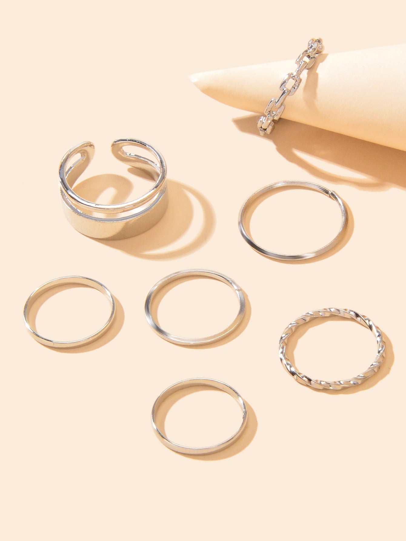7 pcs Knuckle Stackable Joint Finger Boho Vintage Midi Rings Set Size Mixed Gift-2