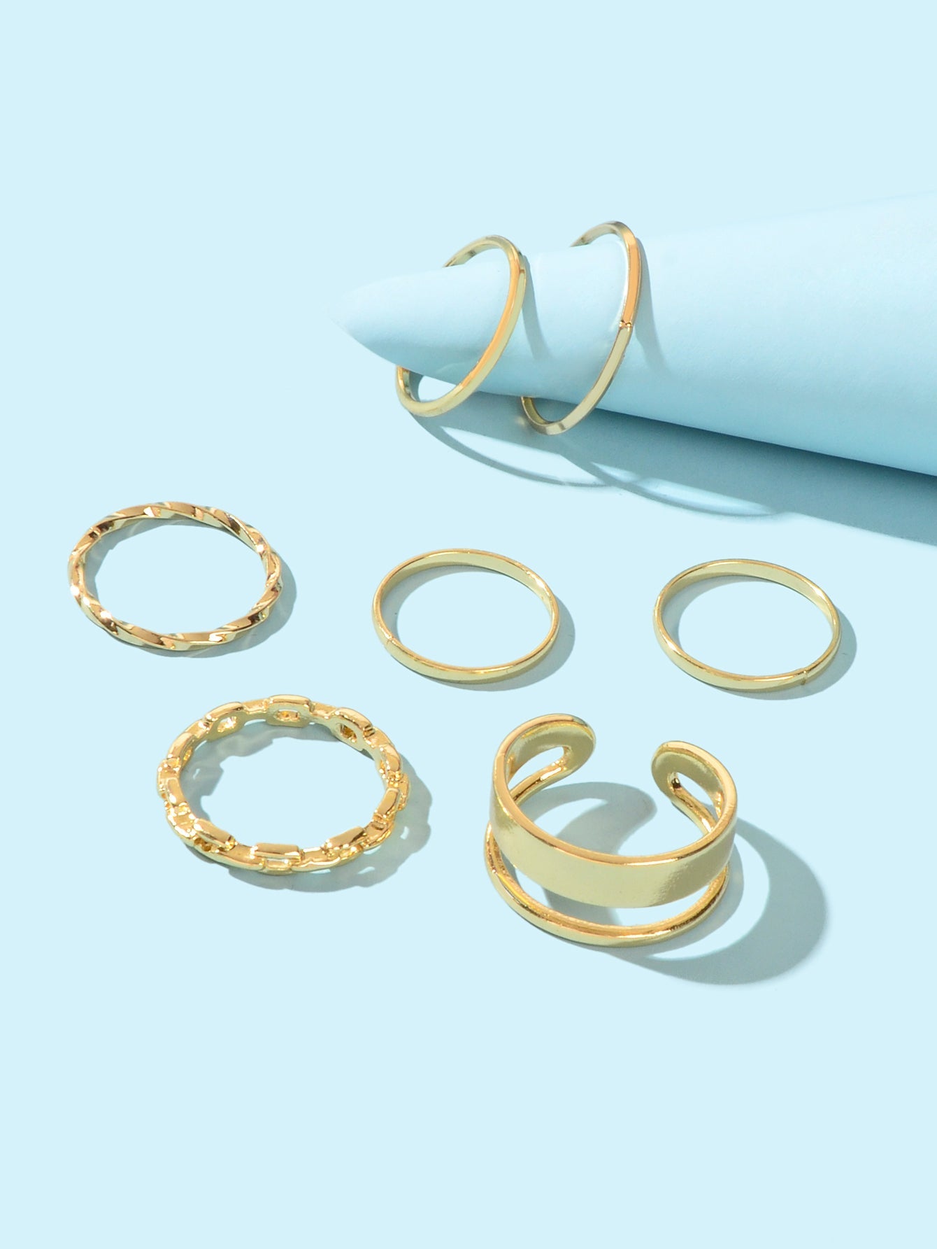 7 pcs Knuckle Stackable Joint Finger Boho Vintage Midi Rings Set Size Mixed Gift-4