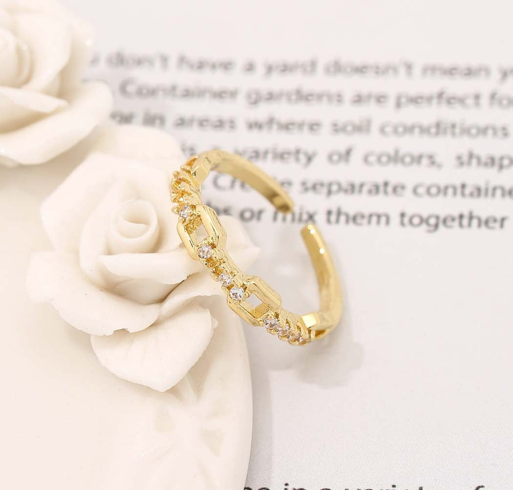 Fashion New Zircon Adjustable Ring Women